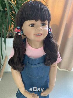 Reborn Toddler 39 Huge Realistic Reborn Baby Dolls Girl Child Model Curly Hair