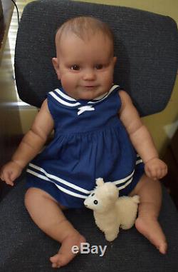 Reborn Toddler Maddie by Bonnie Brown 23in 8lbs Rooted/Painted Hair Realistic