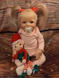 Reborn Toddler Size Doll 22 With Rooted Human Hair OOAK Reborn KATIE