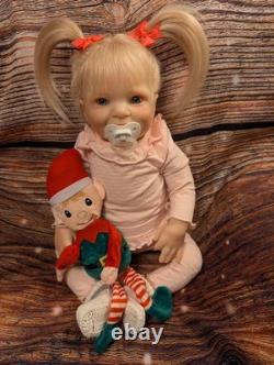 Reborn Toddler Size Doll 22 With Rooted Human Hair OOAK Reborn KATIE