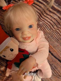 Reborn Toddler Size Doll 22 With Rooted Human Hair OOAK Reborn KATIE