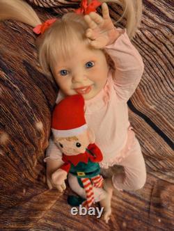 Reborn Toddler Size Doll 22 With Rooted Human Hair OOAK Reborn KATIE