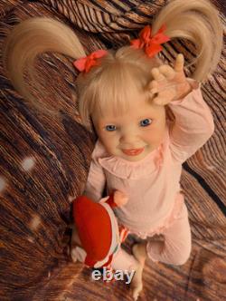 Reborn Toddler Size Doll 22 With Rooted Human Hair OOAK Reborn KATIE
