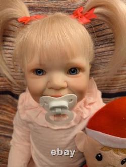 Reborn Toddler Size Doll 22 With Rooted Human Hair OOAK Reborn KATIE
