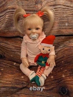 Reborn Toddler Size Doll 22 With Rooted Human Hair OOAK Reborn KATIE