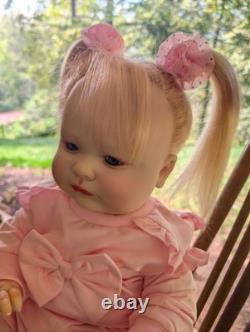 Reborn Toddler Size Doll 23 With Rooted Human Hair OOAK Reborn Amica