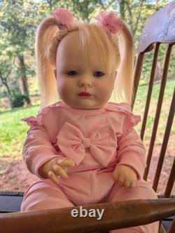 Reborn Toddler Size Doll 23 With Rooted Human Hair OOAK Reborn Amica