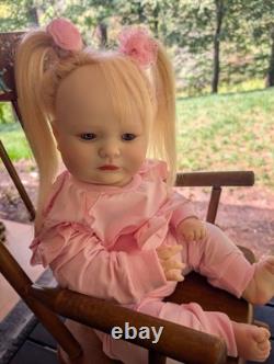 Reborn Toddler Size Doll 23 With Rooted Human Hair OOAK Reborn Amica
