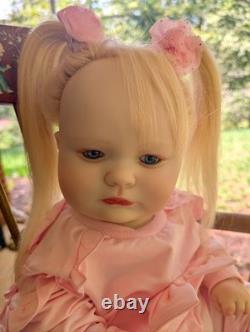 Reborn Toddler Size Doll 23 With Rooted Human Hair OOAK Reborn Amica