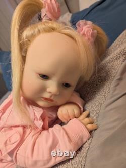 Reborn Toddler Size Doll 23 With Rooted Human Hair OOAK Reborn Amica