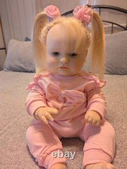 Reborn Toddler Size Doll 23 With Rooted Human Hair OOAK Reborn Amica