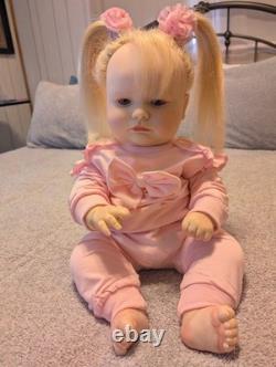 Reborn Toddler Size Doll 23 With Rooted Human Hair OOAK Reborn Amica