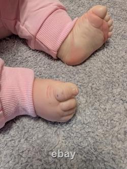 Reborn Toddler Size Doll 23 With Rooted Human Hair OOAK Reborn Amica