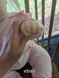 Reborn Toddler Size Doll 23 With Rooted Human Hair OOAK Reborn Amica