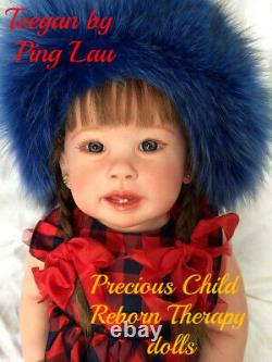 Reborn Toddler doll Teegan by Ping Lau. Artist Alicia Powers