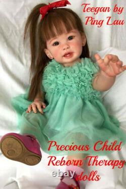 Reborn Toddler doll Teegan by Ping Lau. Artist Alicia Powers