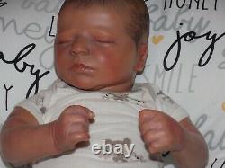 Reborn baby boy newborn Quinn asleep