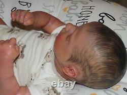 Reborn baby boy newborn Quinn asleep