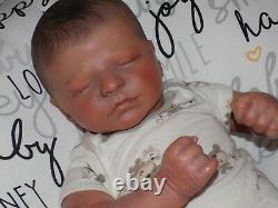 Reborn baby boy newborn Quinn asleep