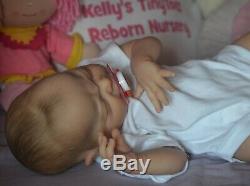 Reborn baby doll Adrie Stoete sculpt Nina by Artist Kelly Campbell