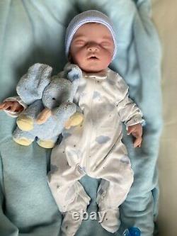 Reborn baby doll Luke full body silicone Boy weighted newborn Box Opening