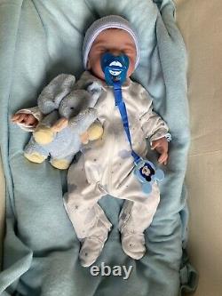 Reborn baby doll Luke full body silicone Boy weighted newborn Box Opening