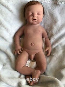 Reborn baby doll Luke full body silicone Boy weighted newborn Box Opening