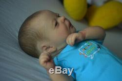 Reborn baby doll Sculpt Realborn Darren Awake by Artist Kelly Campbell