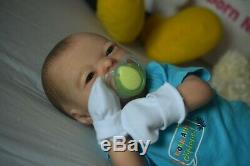 Reborn baby doll Sculpt Realborn Darren Awake by Artist Kelly Campbell