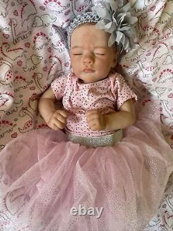 Reborn baby dolls Baby Girl With Magnetic Pacifier, Outfit, + Receiving Blanket