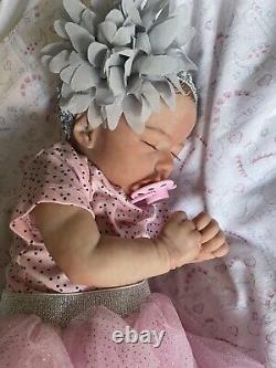 Reborn baby dolls Baby Girl With Magnetic Pacifier, Outfit, + Receiving Blanket