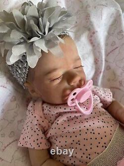 Reborn baby dolls Baby Girl With Magnetic Pacifier, Outfit, + Receiving Blanket