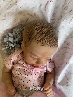 Reborn baby dolls Baby Girl With Magnetic Pacifier, Outfit, + Receiving Blanket