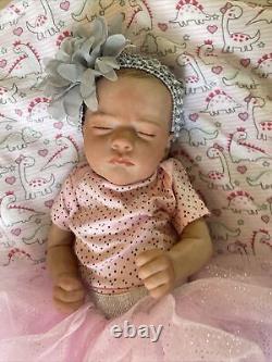 Reborn baby dolls Baby Girl With Magnetic Pacifier, Outfit, + Receiving Blanket