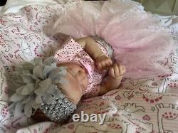 Reborn baby dolls Baby Girl With Magnetic Pacifier, Outfit, + Receiving Blanket