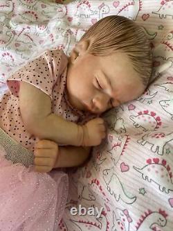 Reborn baby dolls Baby Girl With Magnetic Pacifier, Outfit, + Receiving Blanket