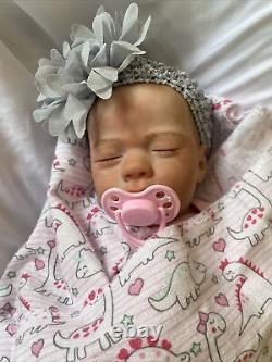 Reborn baby dolls Baby Girl With Magnetic Pacifier, Outfit, + Receiving Blanket