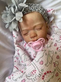 Reborn baby dolls Baby Girl With Magnetic Pacifier, Outfit, + Receiving Blanket