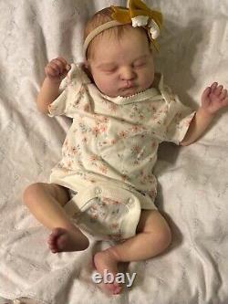 Reborn baby dolls girl sleeping Helena By Priscila Lopez LE AUTHENTIC