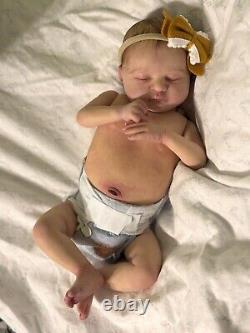 Reborn baby dolls girl sleeping Helena By Priscila Lopez LE AUTHENTIC