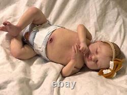 Reborn baby dolls girl sleeping Helena By Priscila Lopez LE AUTHENTIC