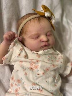 Reborn baby dolls girl sleeping Helena By Priscila Lopez LE AUTHENTIC