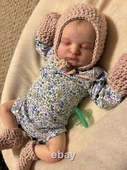 Reborn baby dolls girl sleeping Helena By Priscila Lopez LE AUTHENTIC