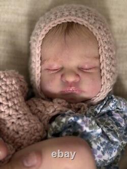 Reborn baby dolls girl sleeping Helena By Priscila Lopez LE AUTHENTIC