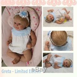 Reborn baby girl Greta by Andrea Arcello, Limited Edition Vinyl Doll Beautiful