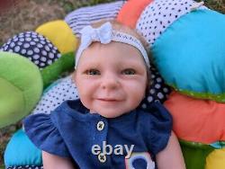 Reborn baby girl. Rieke by Linde Scherer 19 inches