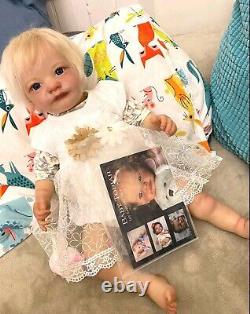 Reborn baby girl TOBIAH, hand painted orginally, with COA, by Laura LEE Eagles