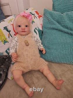 Reborn baby girl TOBIAH, hand painted orginally, with COA, by Laura LEE Eagles
