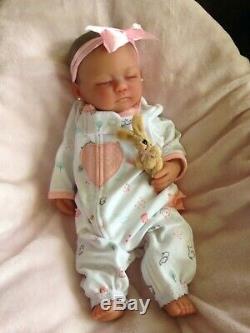 Reborn baby girl solid silicone 15 4 lb by Orange Blossom Nursery