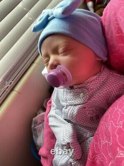 Reborn baby skya asleep